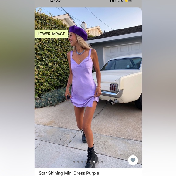 open lace back dress Penny Lane Purple Sequin Mini Dress - US 2 main image 1